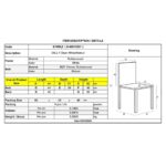 SALLY Καρέκλα Άσπρο - Καρυδί 44x51x93cm - Image 6