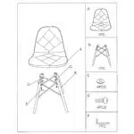 ART Wood Καρέκλα Τραπεζαρίας, Πόδια Οξιά, Κάθισμα PP με Ύφασμα Patchwork Καφέ 47x52x84cm - Image 14