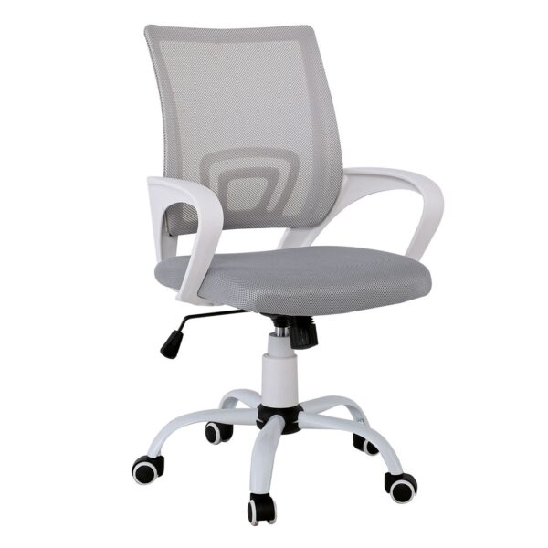 BF2101-S Πολυθρόνα-Pro Γραφείου με Ανάκλιση, Βάση Μέταλλο Βαφή Άσπρο, Γκρι Mesh 57x53x86/96cm - Image 7