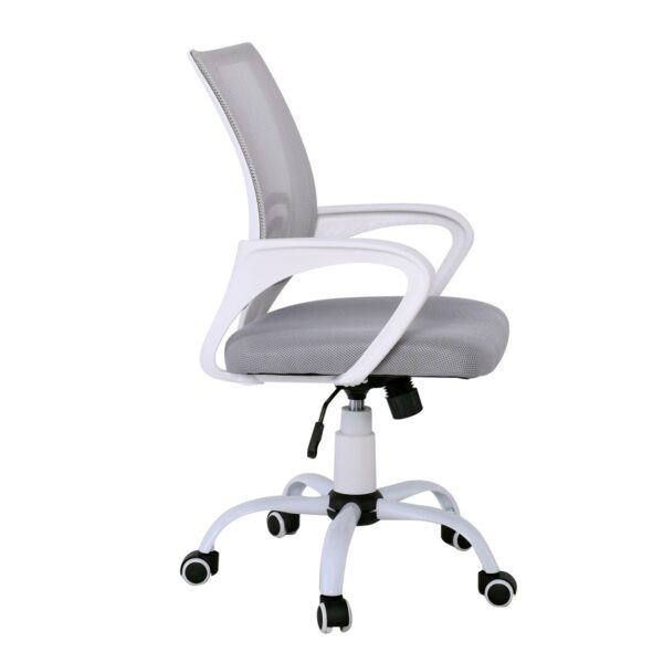 BF2101-S Πολυθρόνα-Pro Γραφείου με Ανάκλιση, Βάση Μέταλλο Βαφή Άσπρο, Γκρι Mesh 57x53x86/96cm - Image 9