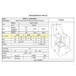 MARTIN Σκαμπό BAR Οξιά Φυσικό, PP-Pu Μαύρο, Μονταρισμένη Ταπετσαρία 49x57x74/111cm - Image 6