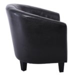 BOGA Πολυθρόνα Σαλονιού Καθιστικού, Pu Σκούρο Καφέ 77x70x77cm - Image 11