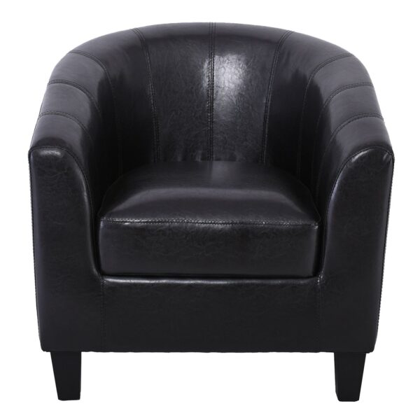 BOGA Πολυθρόνα Σαλονιού Καθιστικού, Pu Σκούρο Καφέ 77x70x77cm - Image 13