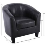 BOGA Πολυθρόνα Σαλονιού Καθιστικού, Pu Σκούρο Καφέ 77x70x77cm - Image 14