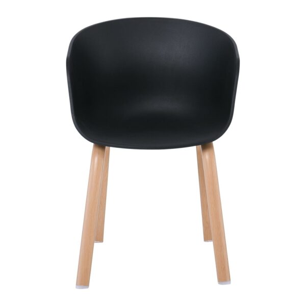 OPTIM Πολυθρόνα Μέταλλο Βαφή Φυσικό, PP Μαύρο 54x51x79cm - Image 9