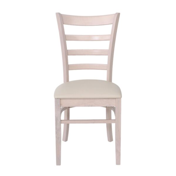 NATURALE Καρέκλα White Wash, Pu Εκρού 42x50x91cm - Image 9