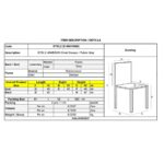 JAMESON Καρέκλα Τραπεζαρίας Σαλονιού, Decape, Ύφασμα Γκρι 49x55x95cm - Image 12