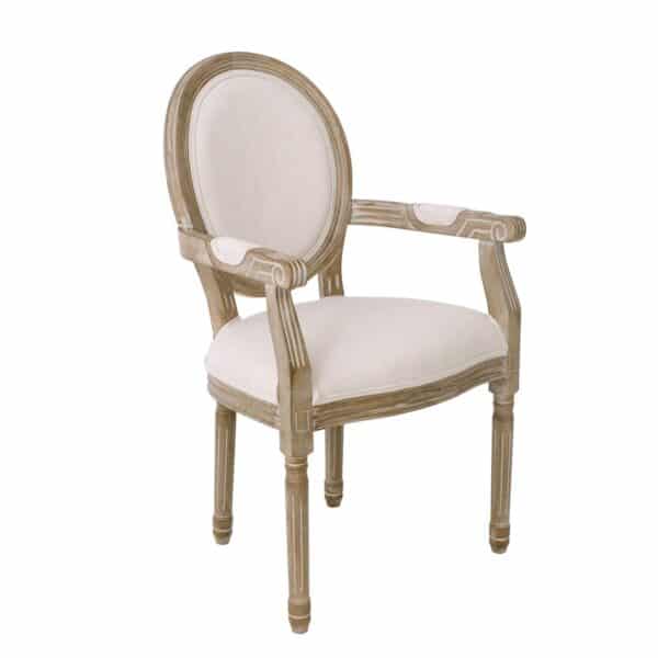 JAMESON Πολυθρόνα Σαλονιού Καθιστικού Decape, Ύφασμα Εκρού 54x58x95cm - Image 5