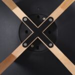 MARTIN Καρέκλα Τραπεζαρίας Κουζίνας, Metal Cross Ξύλο, ΡΡ Μαύρο, Αμοντάριστη Ταπετσαρία 48x56x82cm - Image 11