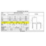 MARTIN Καρέκλα Τραπεζαρίας Κουζίνας, Metal Cross Ξύλο, ΡΡ Μαύρο, Αμοντάριστη Ταπετσαρία 48x56x82cm - Image 12