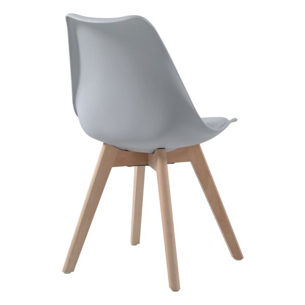 MARTIN Καρέκλα Τραπεζαρίας Κουζίνας, Metal Cross Ξύλο, PP Γκρι, Αμοντάριστη Ταπετσαρία 48x56x82cm - Image 10