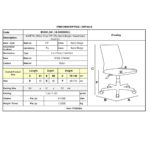 MARTIN Καρέκλα Γραφείου, Βάση Χρώμιο Βαρέως Τύπου PP/Pu Sand Beige Μονταρισμένη Ταπετσαρία 51x55x78/88cm - Image 6