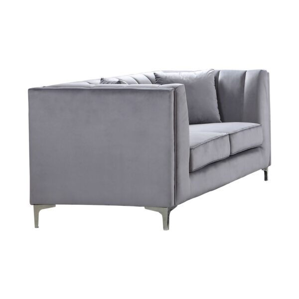 PARSON Kαναπές 2Θέσιος Σαλονιού - Καθιστικού, Ύφασμα Velure Απόχρωση Σκούρο Γκρι 162x87x79cm - Image 5