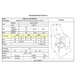 MARTIN Σκαμπό BAR Οξιά Φυσικό, PP-Pu Γκρι, Μονταρισμένη Ταπετσαρία 49x57x74/111cm - Image 6