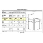 VEGERA Rattan Πολυθρόνα Dining Αλουμίνιο Φυσικό, Wicker Φυσικό, Στοιβαζόμενη 57x59x84cm - Image 12