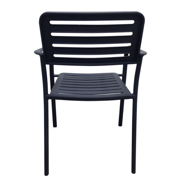 ROMA Πολυθρόνα Στοιβαζόμενη, Μέταλλο Βαφή Μαύρο 56x55x80cm - Image 11