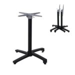 ALTEA Βάση Τραπεζιού Αλουμίνιο Απόχρωση Μαύρο, Πτυσσόμενη (6,20kg) 68x68cm H.72cm - Image 7