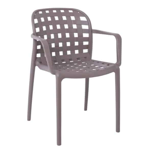 DENON Πολυθρόνα Στοιβαζόμενη PP-UV Καφέ Mocha 58x57x82cm - Image 9