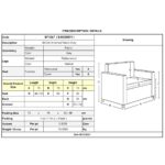 BOGA Πολυθρόνα Σαλονιού Καθιστικού, Ύφασμα Γκρι 75x73x74cm - Image 12