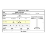 YORK Τραπέζι BAR Μέταλλο Βαφή Σκούρο Καφέ - Καρυδί 63x63x94/104cm Επιφάνεια:Φ60cm - Image 6