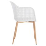 BERRY Πολυθρόνα Μέταλλο Βαφή Φυσικό, PP-UV Άσπρο 58x58x85cm - Image 11