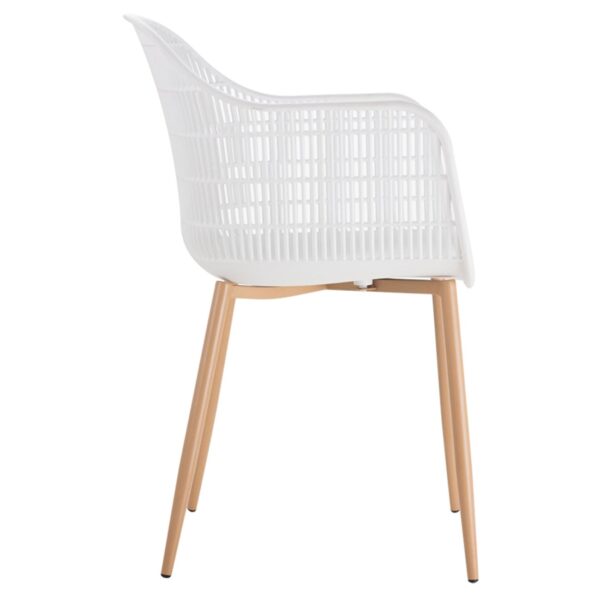 BERRY Πολυθρόνα Μέταλλο Βαφή Φυσικό, PP-UV Άσπρο 58x58x85cm - Image 11