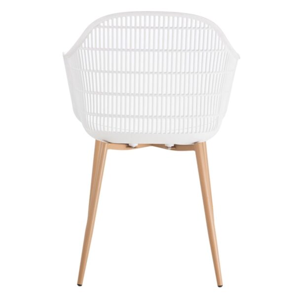 BERRY Πολυθρόνα Μέταλλο Βαφή Φυσικό, PP-UV Άσπρο 58x58x85cm - Image 12