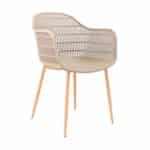 BERRY Πολυθρόνα Μέταλλο Βαφή Φυσικό, PP-UV Tortora 58x58x85cm - Image 9