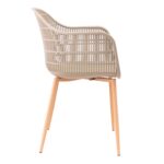 BERRY Πολυθρόνα Μέταλλο Βαφή Φυσικό, PP-UV Tortora 58x58x85cm - Image 11