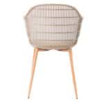 BERRY Πολυθρόνα Μέταλλο Βαφή Φυσικό, PP-UV Tortora 58x58x85cm - Image 12