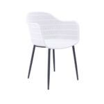 BERRY Πολυθρόνα Μέταλλο Βαφή Μαύρο, PP-UV Άσπρο 58x58x85cm - Image 9