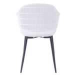 BERRY Πολυθρόνα Μέταλλο Βαφή Μαύρο, PP-UV Άσπρο 58x58x85cm - Image 12