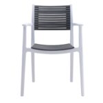 AKRON Πολυθρόνα PP-UV Άσπρο - Γκρι 60x55x85cm - Image 10