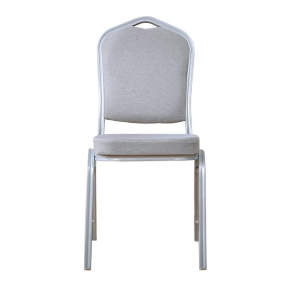 HILTON Καρέκλα Μέταλλο Βαφή Silver, Ύφασμα Γκρι 44x55x93cm - Image 9