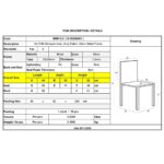 HILTON Καρέκλα Μέταλλο Βαφή Silver, Ύφασμα Γκρι 44x55x93cm - Image 12