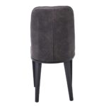 CASTER Καρέκλα Τραπεζαρίας Κουζίνας, Μέταλλο Βαφή Μαύρο, Ύφασμα Suede Ανθρακί 45x60x89cm - Image 11