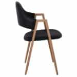 DELTA Πολυθρόνα Μέταλλο Βαφή Φυσικό, Pu Μαύρο 51x51x81cm - Image 12