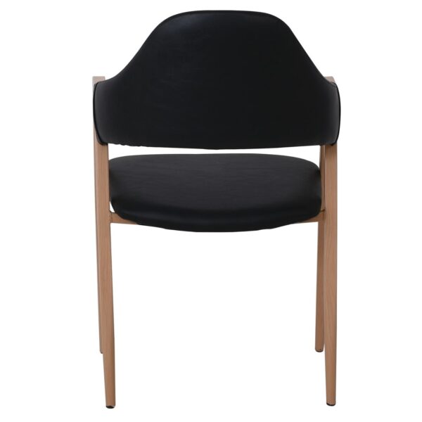 DELTA Πολυθρόνα Μέταλλο Βαφή Φυσικό, Pu Μαύρο 51x51x81cm - Image 13