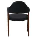 DELTA Πολυθρόνα Μέταλλο Βαφή Καρυδί, Pu Μαύρο 51x51x81cm - Image 13