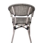 COSTA Πολυθρόνα Dining Αλουμινίου, Απόχρωση Antique Grey - Textilene Μπεζ 58x57x83cm - Image 11