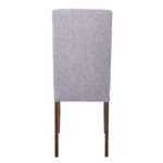 OPTIMAL Καρέκλα Τραπεζαρίας, Απόχρωση Καρυδί Ύφασμα Γκρι 43x55x96cm - Image 10