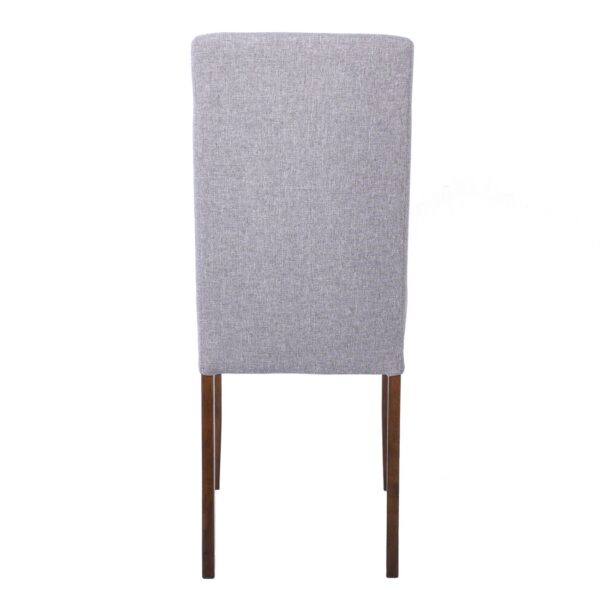 OPTIMAL Καρέκλα Τραπεζαρίας, Απόχρωση Καρυδί Ύφασμα Γκρι 43x55x96cm - Image 10