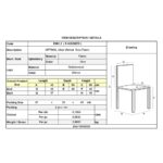 OPTIMAL Καρέκλα Τραπεζαρίας, Απόχρωση Καρυδί Ύφασμα Γκρι 43x55x96cm - Image 12