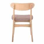 DOM Καρέκλα Τραπεζαρίας Απόχρωση Oak, Ύφασμα Καφέ 48x51x79cm - Image 10