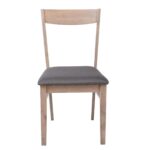 RINGO Καρέκλα Τραπεζαρίας Κουζίνας Smoke Beech, Ύφασμα Γκρι 46x54x87cm - Image 11