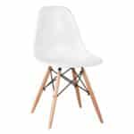 ART Wood Καρέκλα Τραπεζαρίας – Κουζίνας, Πόδια Οξιά, Κάθισμα PP Άσπρο - Πλήρως K/D 46x49x82cm - Image 5