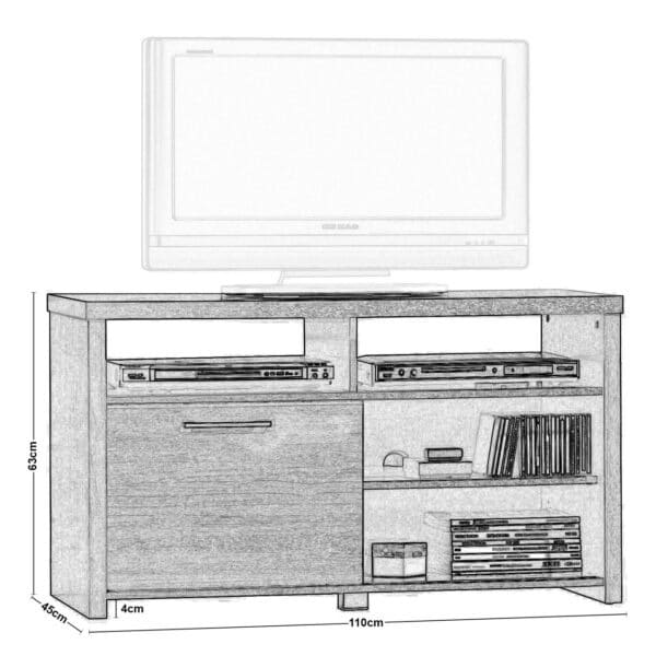 ANALOG Έπιπλο TV Απόχρωση Sonoma Oak 110x45x63cm - Image 6