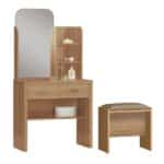 CALIBER Set Τουαλέτα + Σκαμπό Απόχρωση Sonoma Oak 80x39x155cm - Image 4