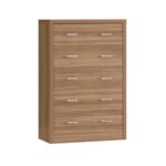 CALIBER Συρταριέρα με 5 Συρτάρια - Απόχρωση Sonoma Oak 80x39x120cm - Image 5