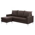 AVANT  Καναπές Σαλονιού Καθιστικού Γωνία Αναστρέψιμος Ύφασμα Καφέ 192x127x72/H.83cm - Image 5